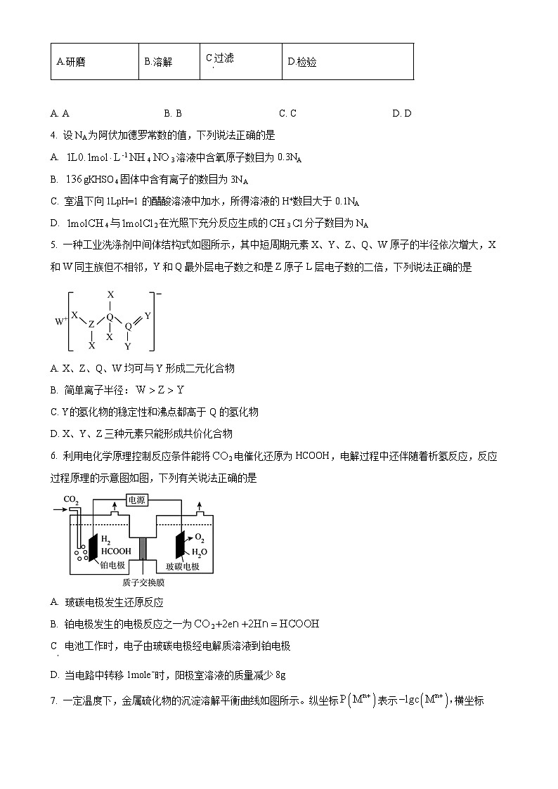 四川省成都市第七名校2023-2024学年高三上学期期中考试理科综合化学试题  Word版含解析02