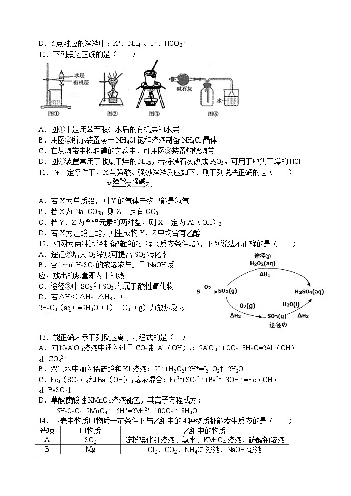 东北育才学校高三二模化学试题及答案03