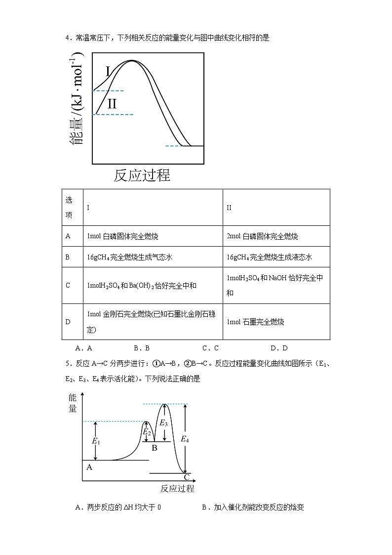 1.1.3能源的充分利用分层练习-苏教版（2019）化学选择性必修102