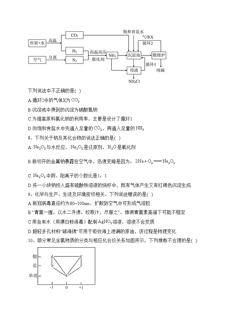 博爱县第一中学2023-2024学年高一上学期期中考试化学试卷(含答案)第3页