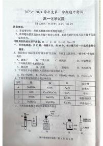 江苏省泰州市姜堰区2023-2024学年高一上学期11月期中化学试题