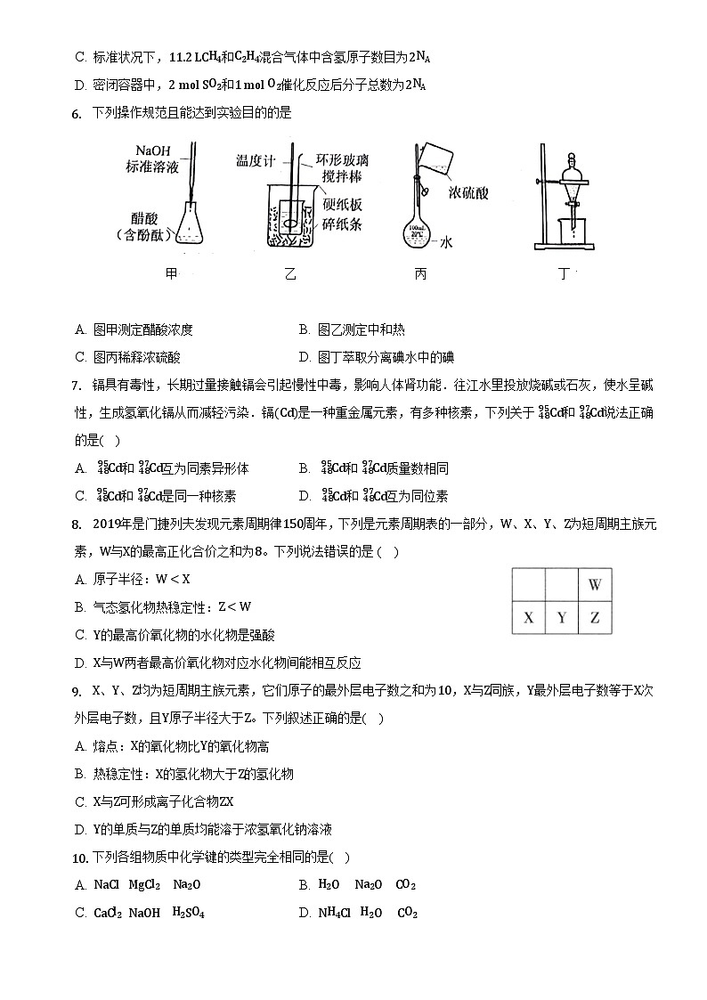 2023自治区乌兰察布集宁区二中高三上学期期中化学试题含解析02