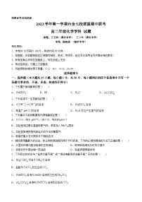 浙江省台州市路桥中学2023-2024学年高二上学期11月期中考试化学试题(无答案)