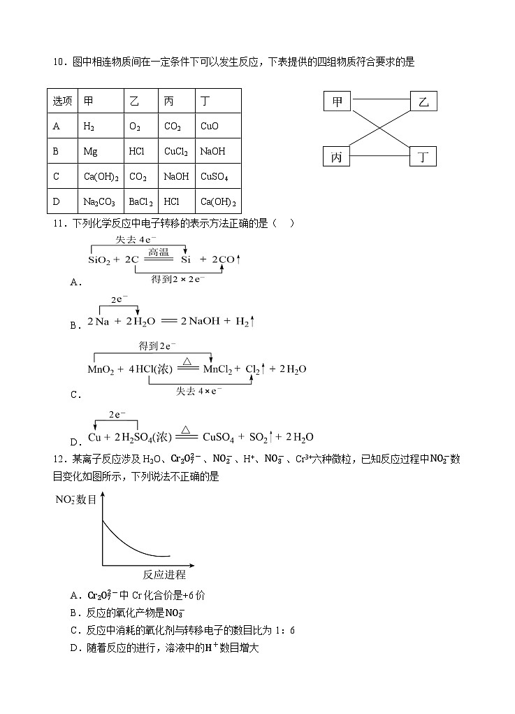广东省汕头市金山中学2023-2024学年高一化学上学期期中考试试题（Word版附答案）03
