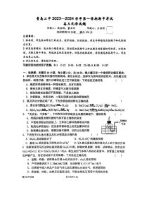 山东省青岛第二中学2023-2024学年高三上学期期中考试化学试卷
