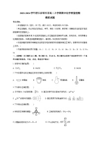 2023-2024学年浙江省绍兴市高二上学期期中化学质量检测模拟试题（含解析）