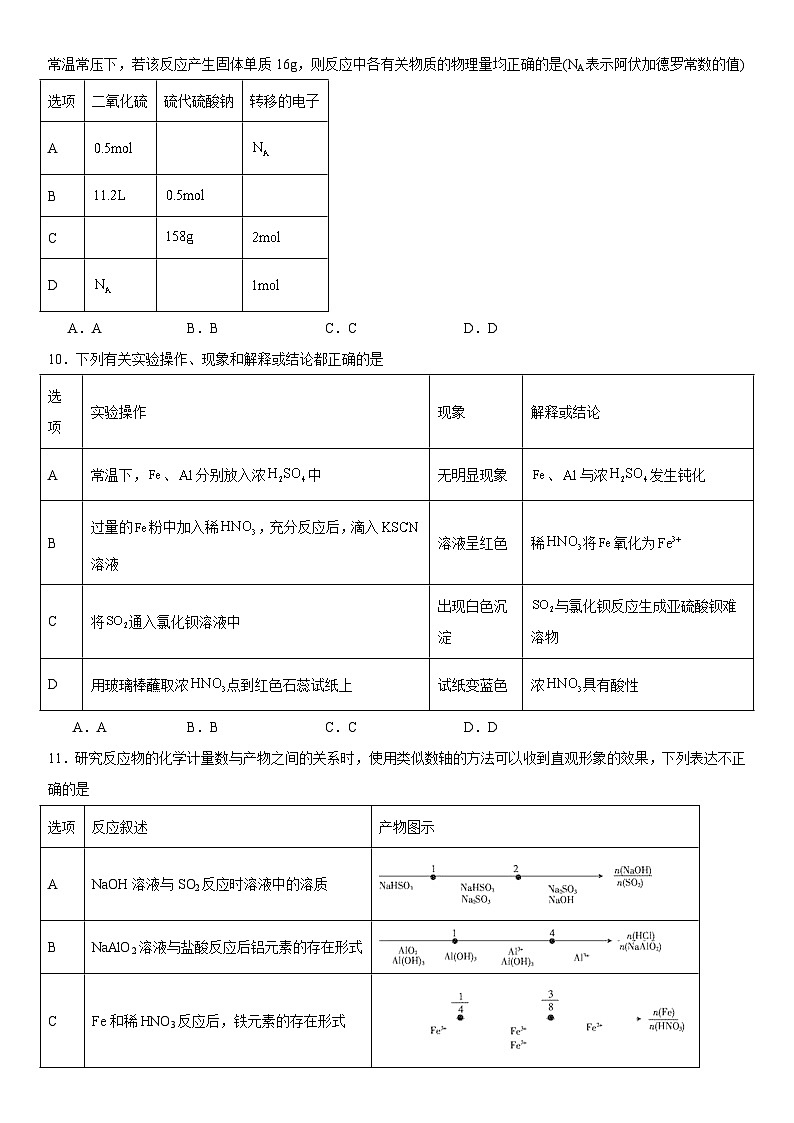 第三章  铁 金属材料  测试   高中化学人教版（2019）必修第一册第3页