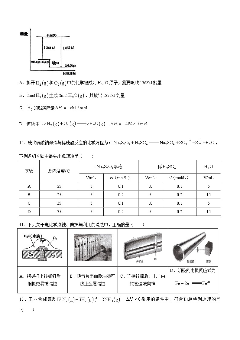 北京市西城区部分重点中学2023-2024学年高二上学期期中考试化学试题（含答案）第3页