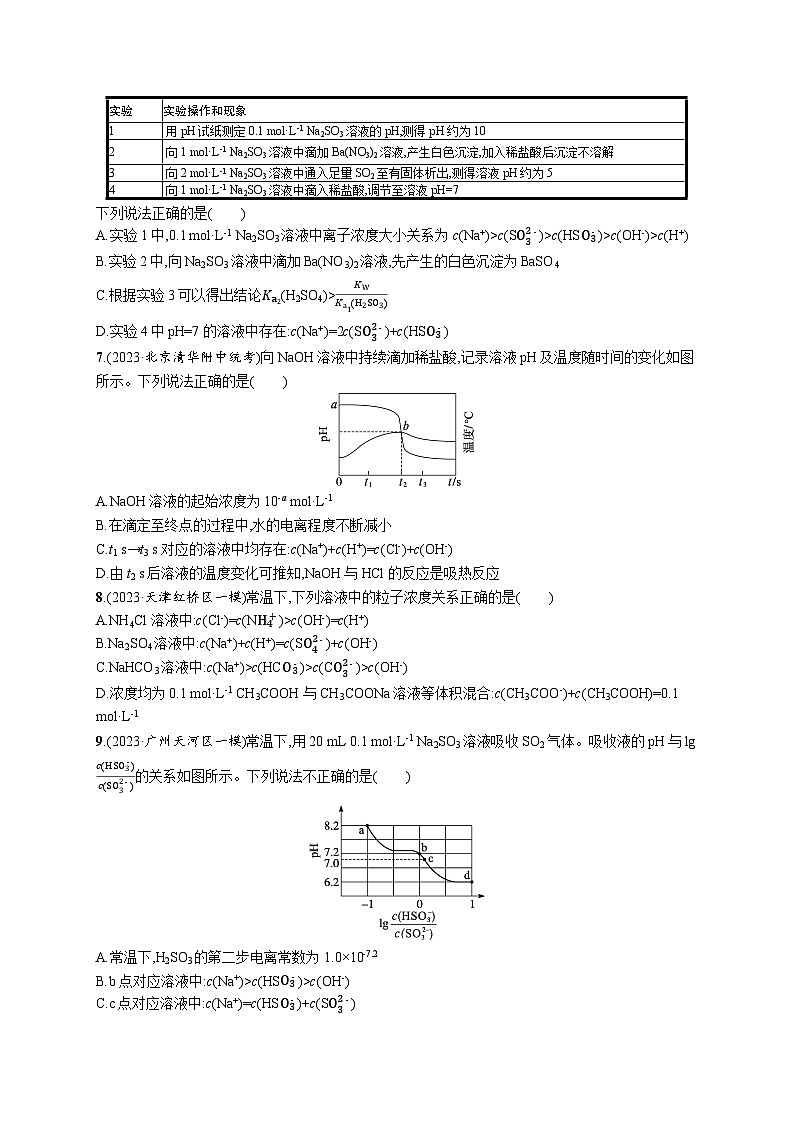 2024版高考总复习-化学二轮专题(新教材) 专题8　水溶液中的离子反应与平衡02
