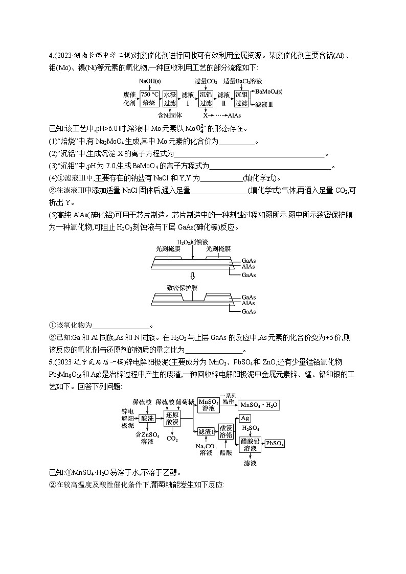 2024版高考总复习-化学二轮专题(新教材) 大题突破练03