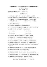 天津市耀华中学2023-2024学年高二上学期11月期中化学试题（Word版附答案）