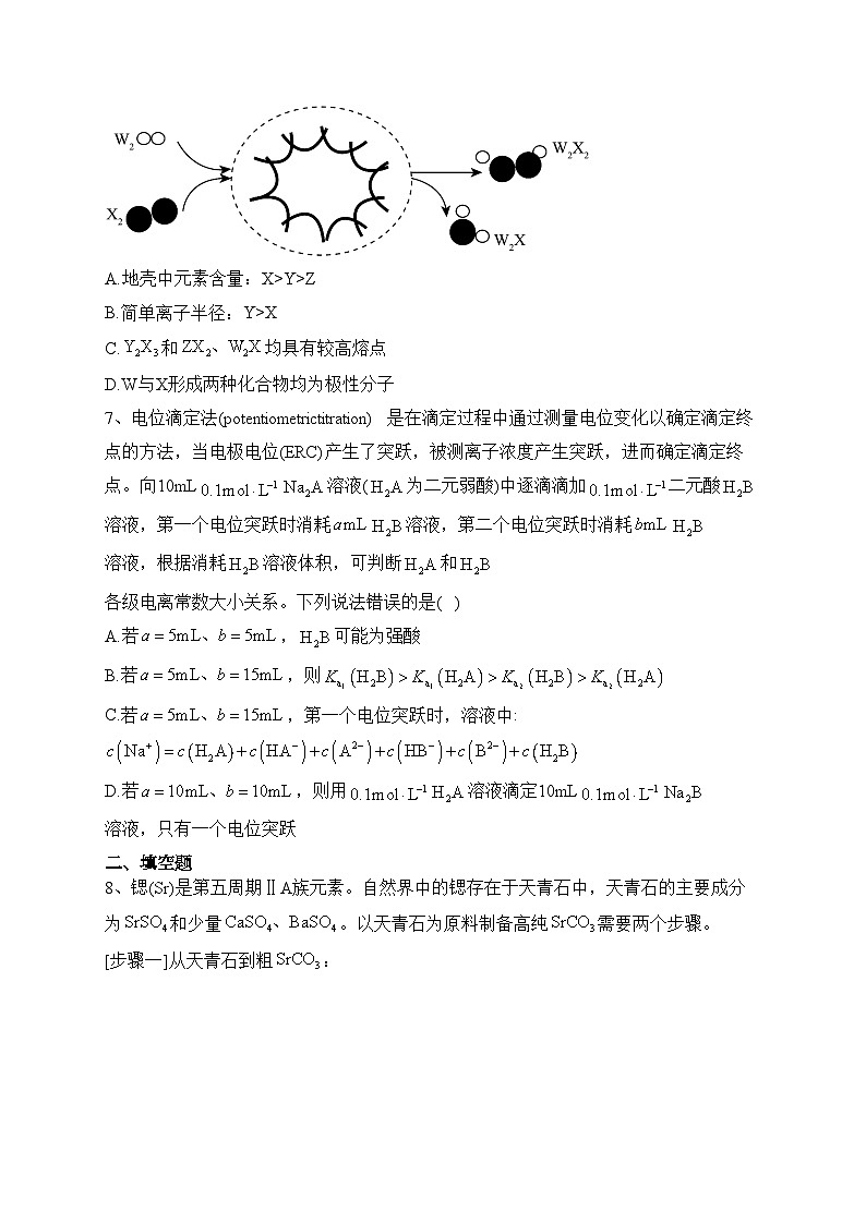 新疆维吾尔自治区2023届高三第一次适应性检测理科综合化学试题(含答案)03
