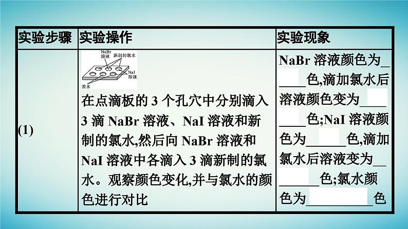 浙江专版2023_2024学年新教材高中化学第4章物质结构元素周期律实验活动3同周期同主族元素性质的递变课件新人教版必修第一册05