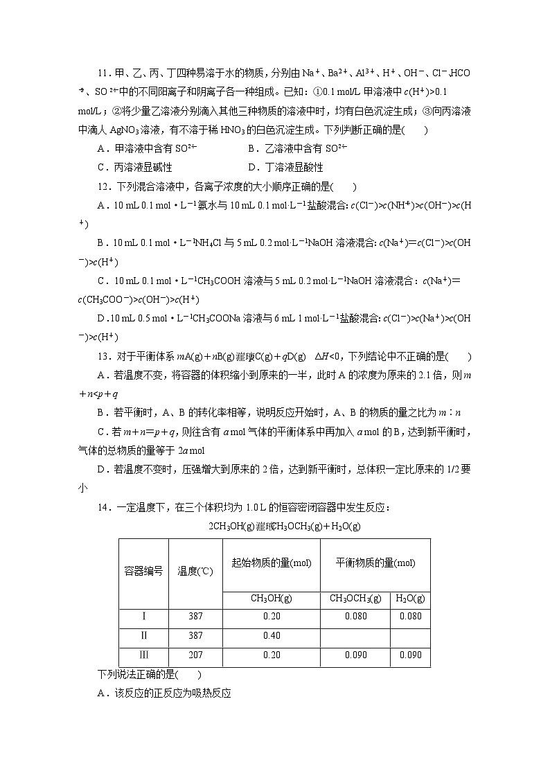 2022年高三化学寒假同步测试：15模块测试B卷 Word版含答案03