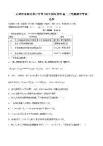 天津市东丽区部分中学2023-2024学年高三上学期期中考试化学试题（含答案）