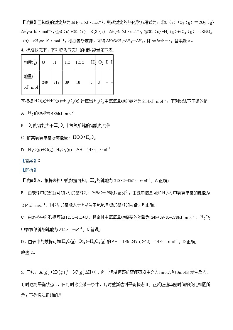 浙江省杭州第十四名校2023-2024学年高二上学期 期中考试化学试卷  Word版含解析第3页
