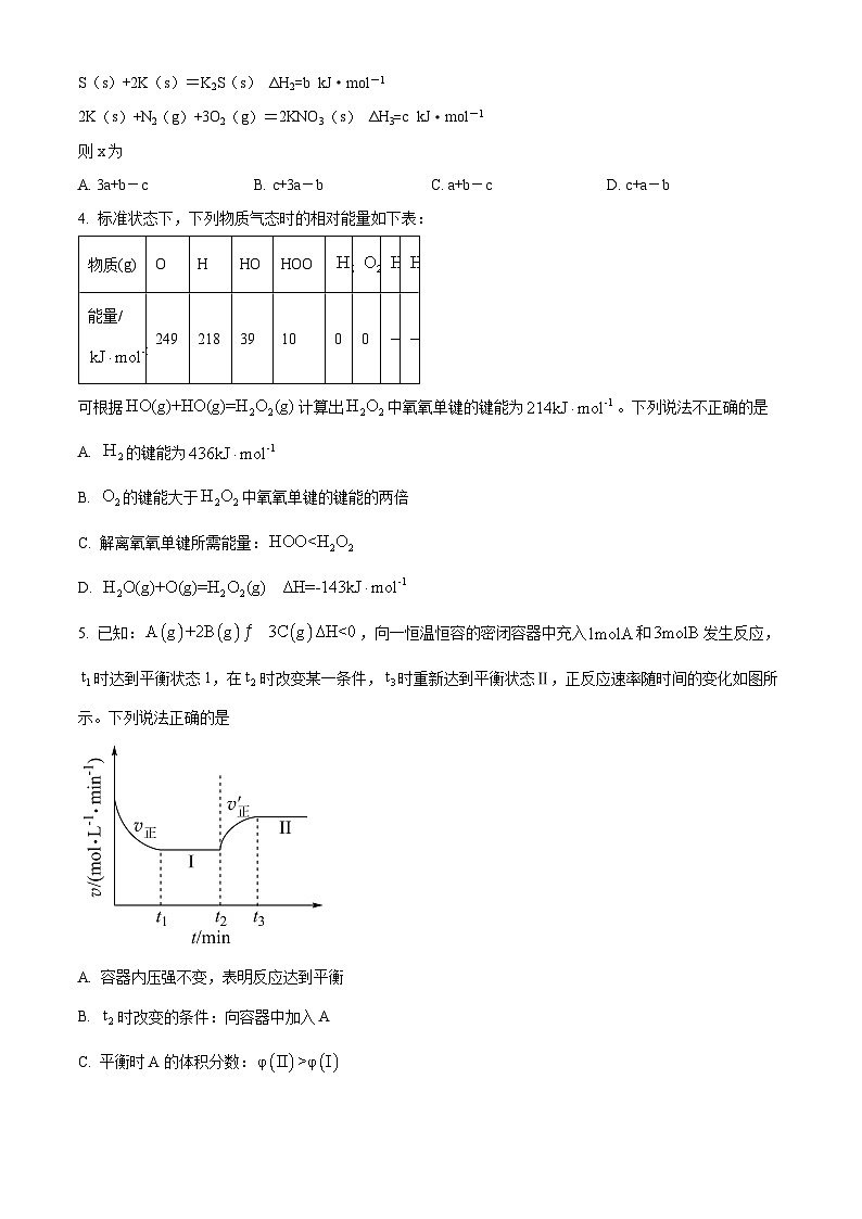 浙江省杭州第十四名校2023-2024学年高二上学期 期中考试化学试卷  Word版无答案第2页
