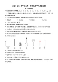 2024滨州高三上学期11月期中考试化学含解析