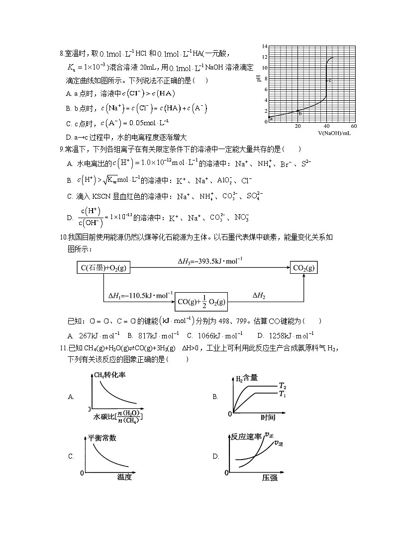 四川省德阳市什邡中学2023-2024学年高二上学期11月期中考试化学试题03