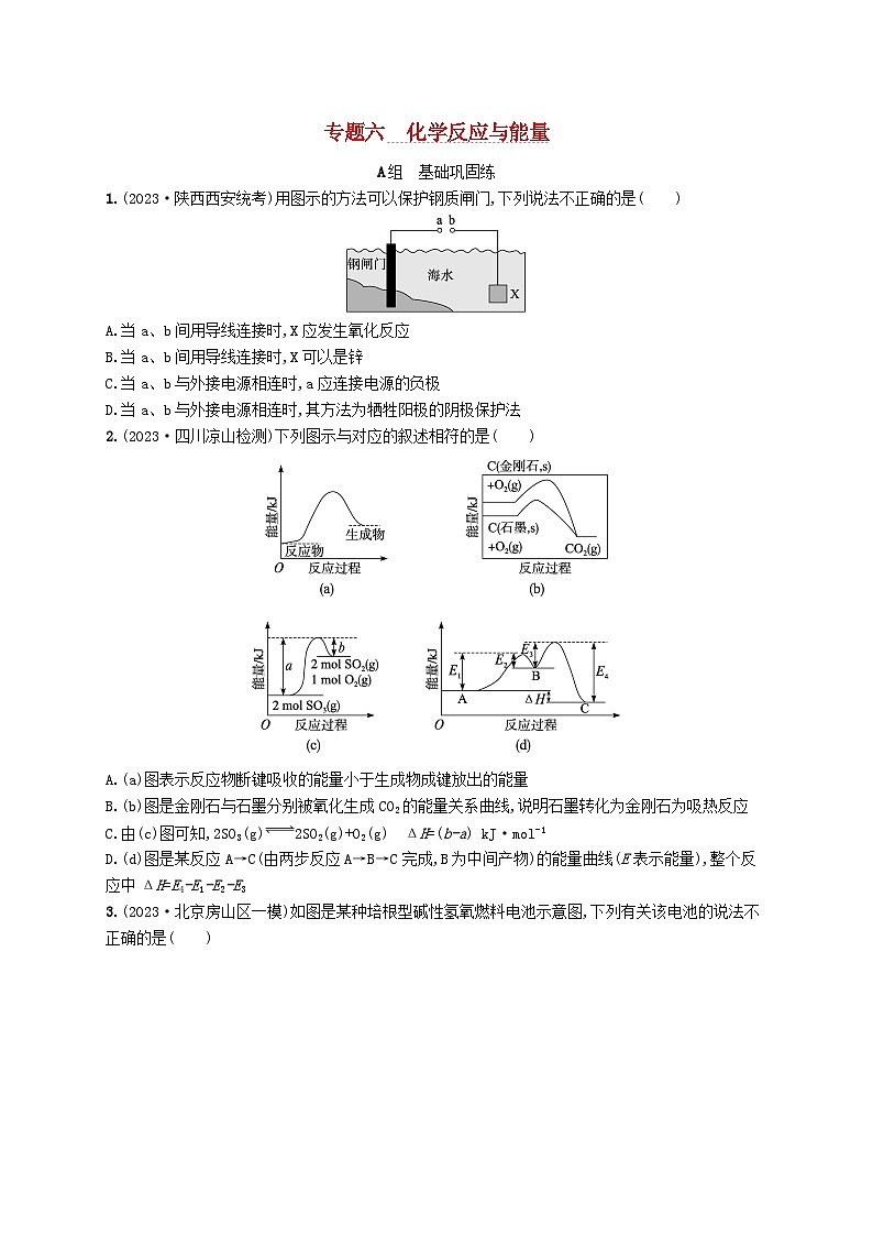 适用于老高考旧教材2024版高考化学二轮复习专题6化学反应与能量（附解析）第1页