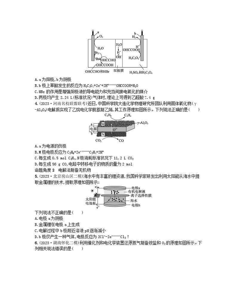 适用于新高考新教材2024版高考化学二轮复习热点提速练12电解原理的创新应用（附解析）02