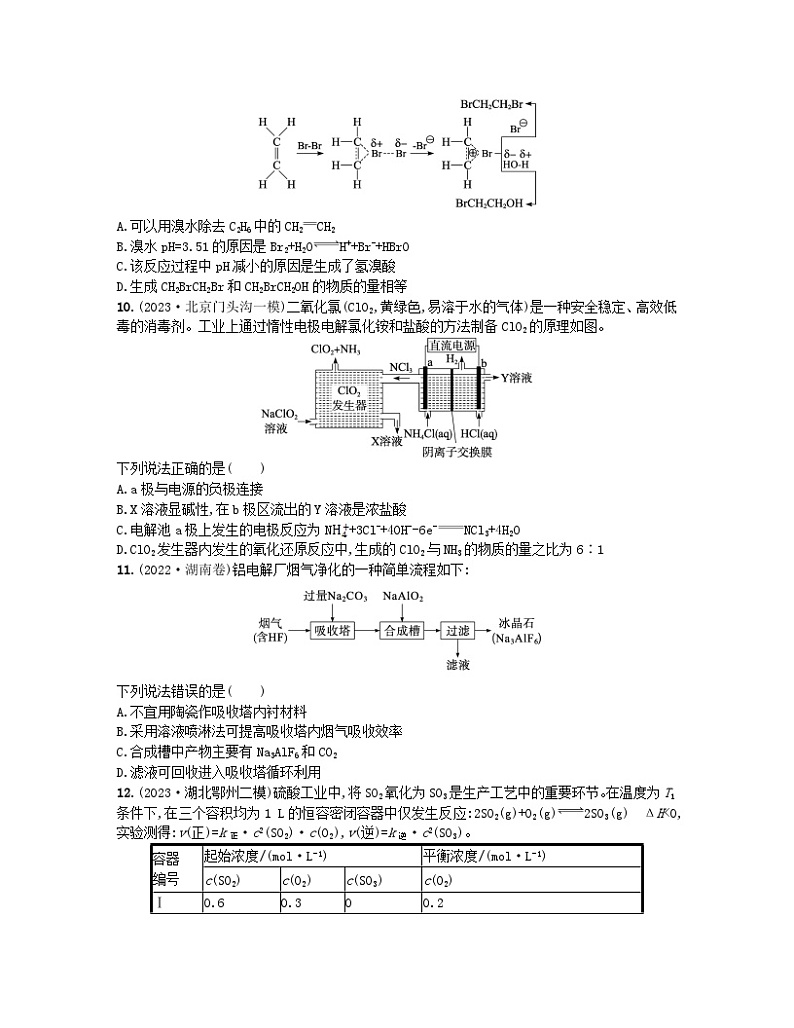 适用于新高考新教材2024版高考化学二轮复习选择题专项练四（附解析）第3页