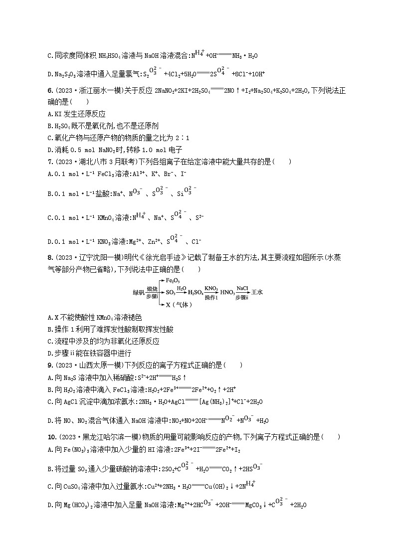 适用于新高考新教材2024版高考化学二轮复习专题3离子反应氧化还原反应（附解析）第2页