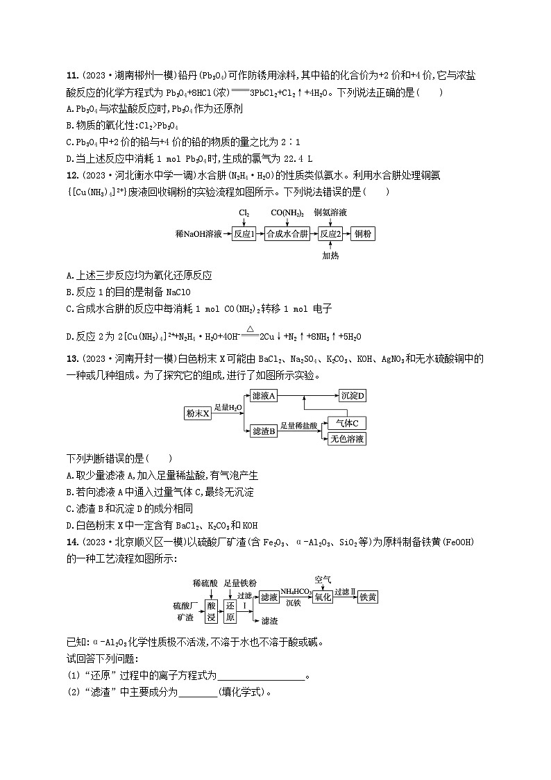 适用于新高考新教材2024版高考化学二轮复习专题3离子反应氧化还原反应（附解析）第3页