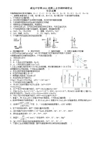 四川省内江市威远中学校2023-2024学年高二上学期期中考试化学试题