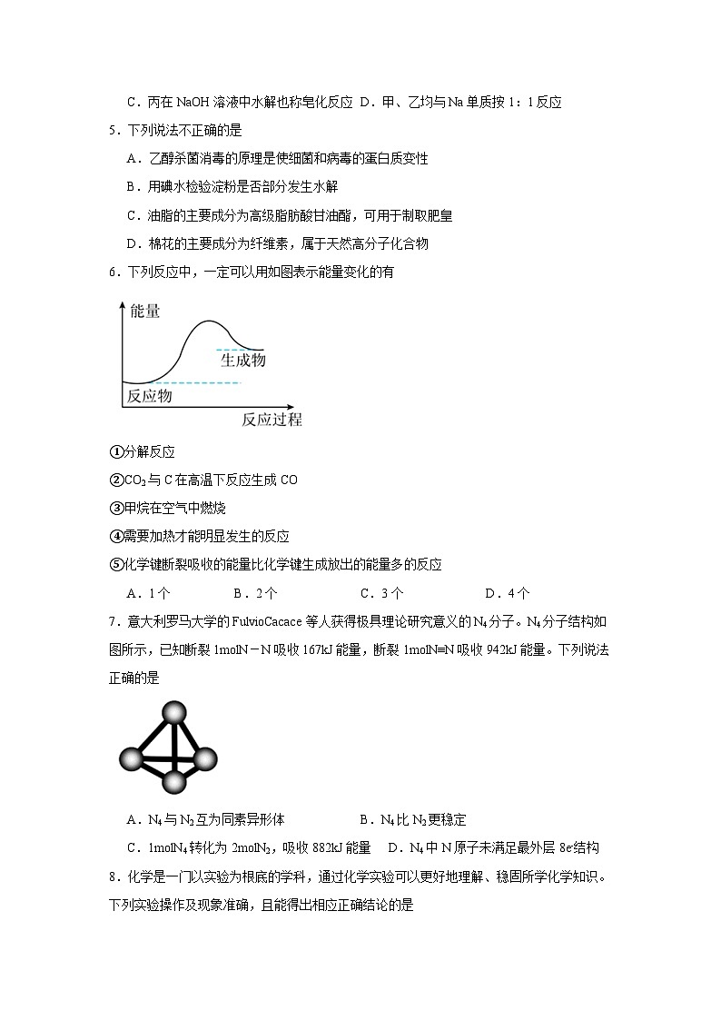 山东省青岛第二中学2022-2023学年高一下学期期末考试化学试题第2页