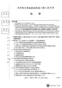 2024省齐齐哈尔普高联谊校高三上学期11月月考试题化学PDF版含答案