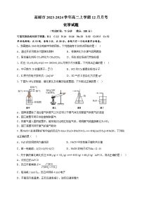 江苏省扬州市高邮市2023-2024学年高二上学期12月月考化学试题（含答案）