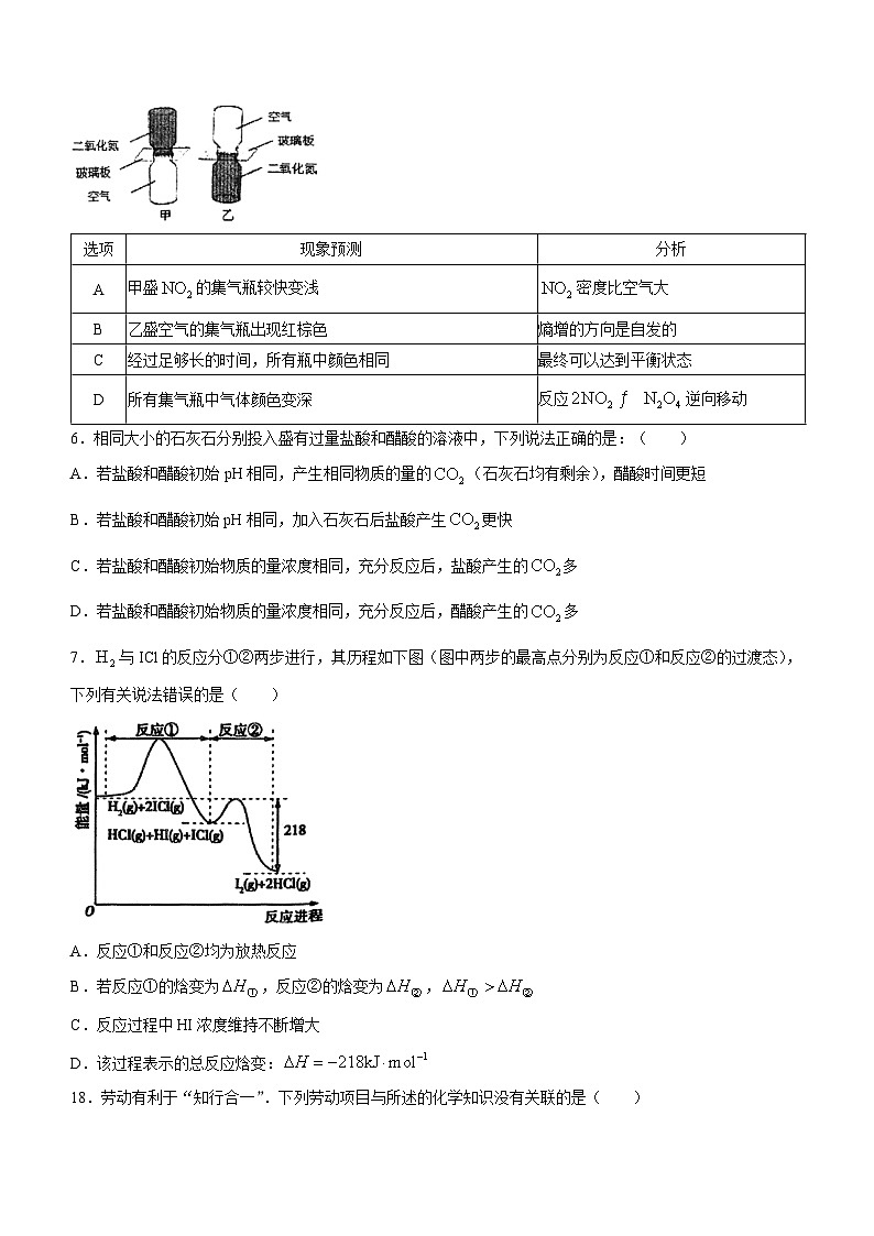 广东省佛山市南海区2023-2024学年高二上学期12月二检考试化学试题（含答案）02