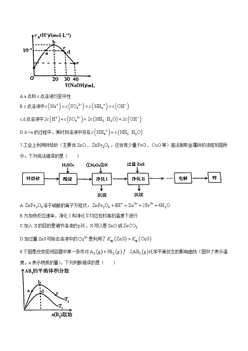 山东省烟台市2023-2024学年高二上学期11月期中考试化学试题03