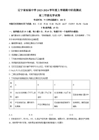 2024辽宁省实验中学高三上学期期中考试化学含解析