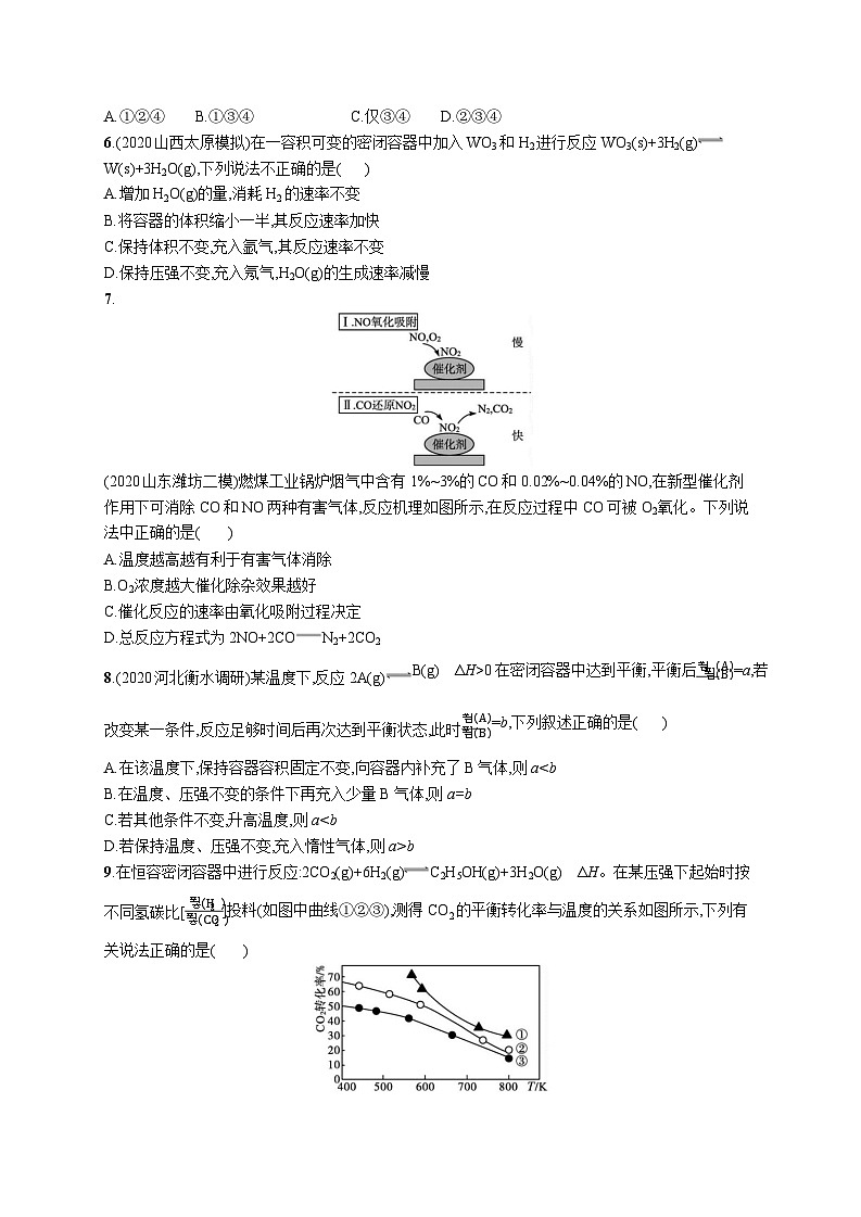 高中考试化学单元质检卷(七)——化学反应速率和化学平衡第2页