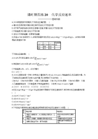 高中考试化学特训练习含答案——化学反应速率