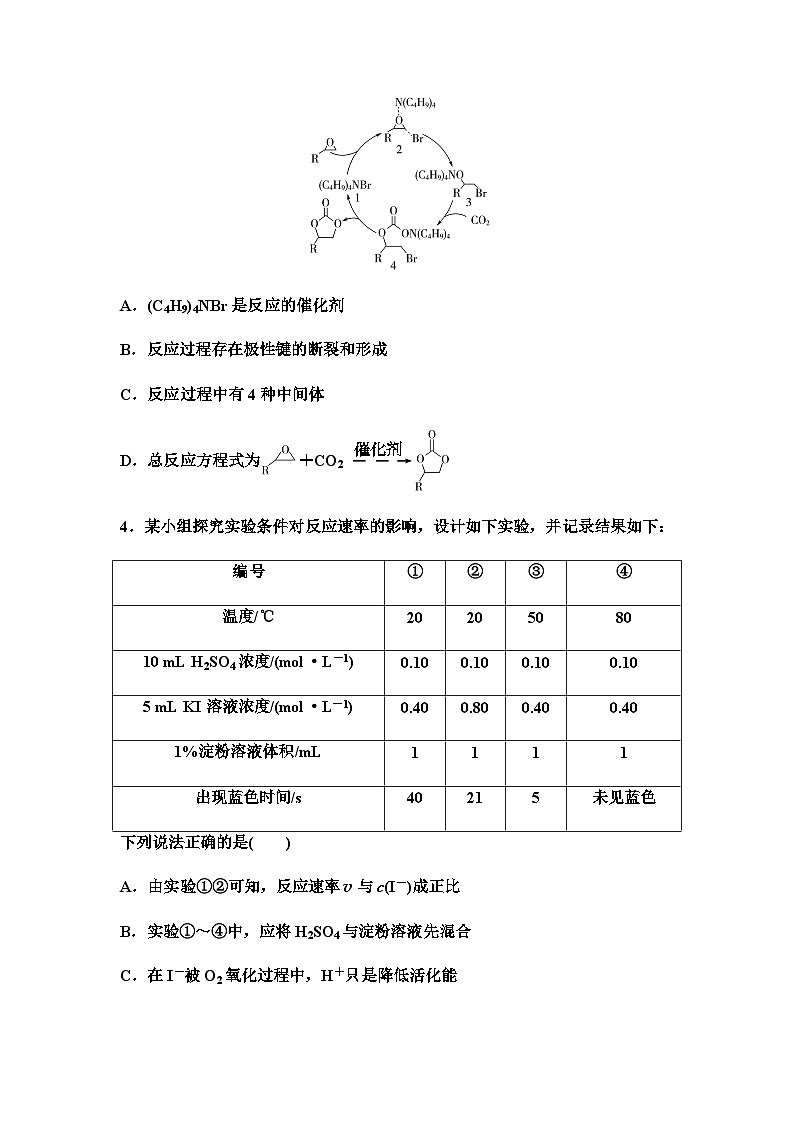 鲁科版高考化学一轮复习课时分层作业39化学反应速率与反应历程(机理)含答案第2页