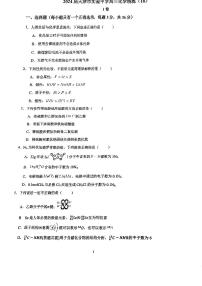 天津市实验中学2023-2024学年高三上学期统练化学试题（无答案）