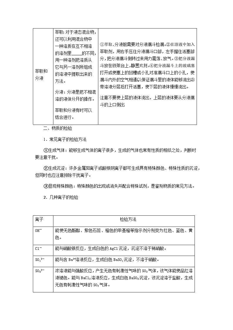 2024届高三化学高考备考一轮复习讲义  基础化学实验202