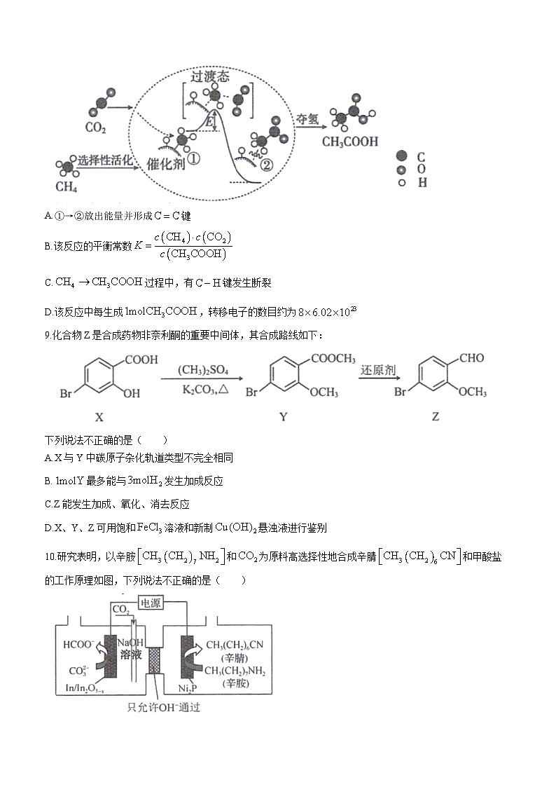 江苏省常熟市2023-2024学年高三上学期阶段性抽测二化学试卷第3页