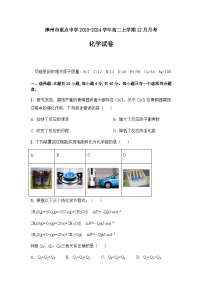 福建省漳州市重点中学2023-2024学年高二上学期12月月考化学试题（含答案）