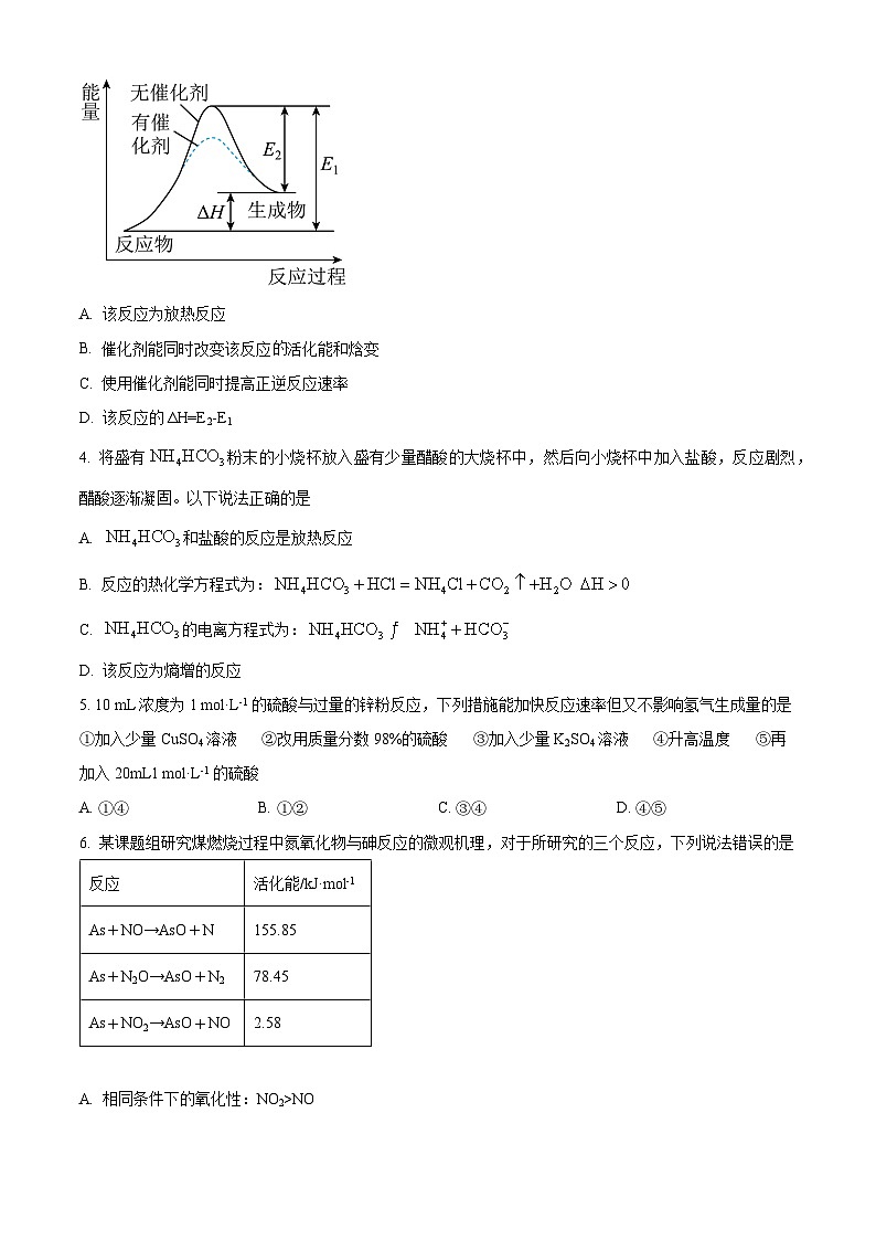 四川省遂宁市射洪名校2023-2024学年高二上学期10月月考化学试题 Word版含解析02
