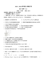 辽宁省辽东南协作校2023-2024学年高二上学期12月月考化学（A卷）试题