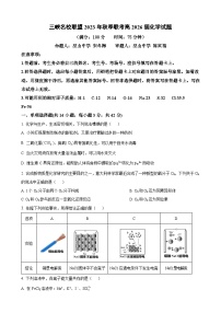 2024重庆市三峡名校联盟高一上学期秋季联考试题化学含答案