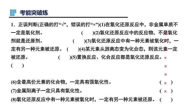 第5讲 氧化还原反应的基本概念-备战2024年高考化学一轮复习精品课件（全国通用）第8页