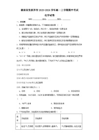 湖南省张家界市2023-2024学年高一上学期期中考试化学试卷（含解析）