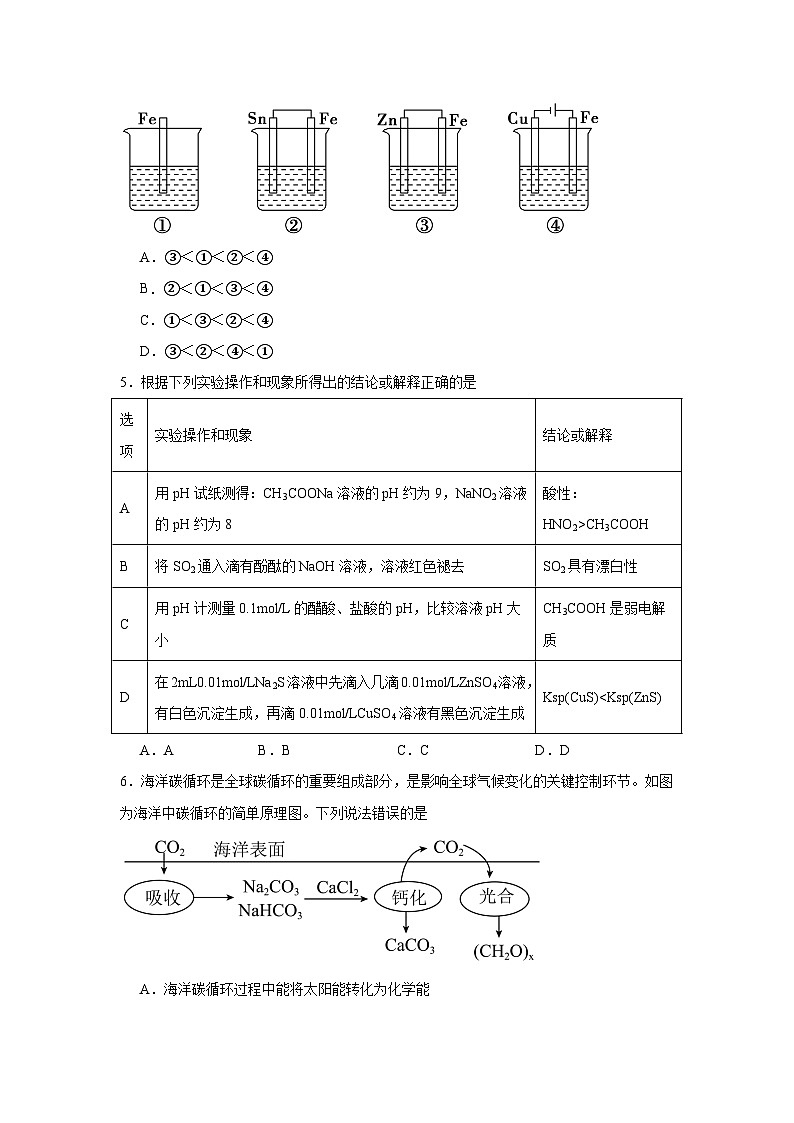 人教版高中化学选择性必修1期末综合练习（一）第2页
