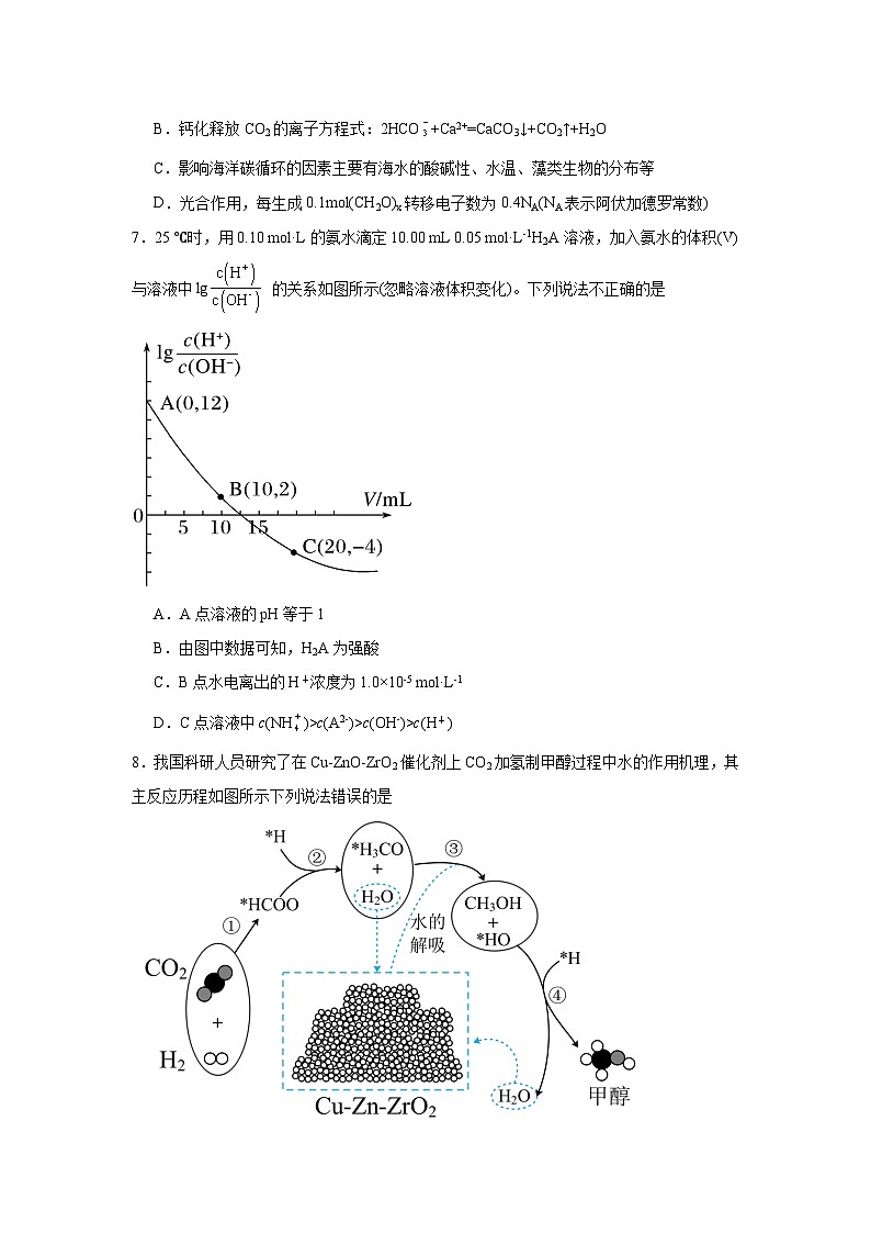 人教版高中化学选择性必修1期末综合练习（一）第3页