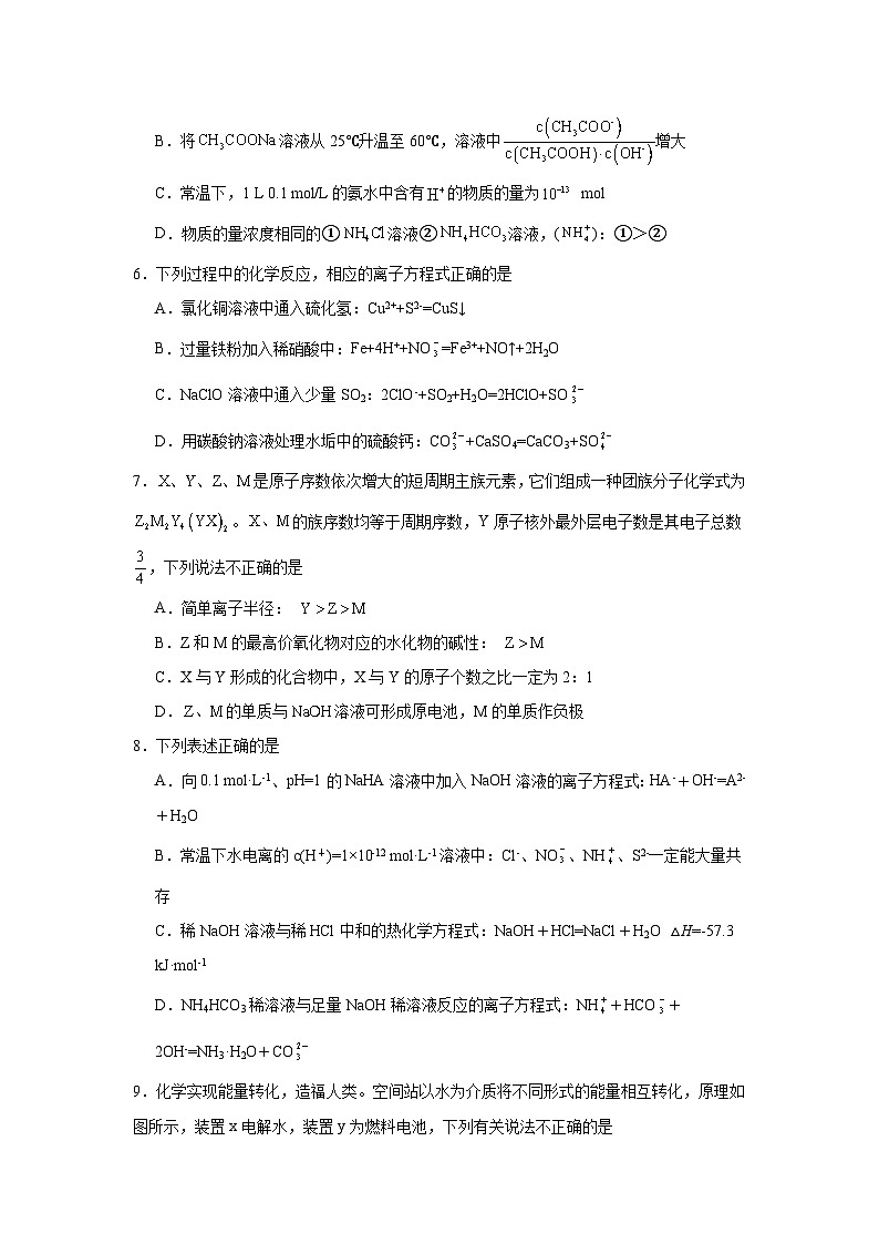 人教版高中化学选择性必修1期末综合练习（四）第3页